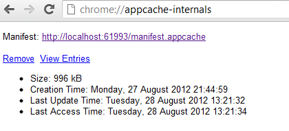 Chrome AppCache Internals
