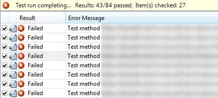 Broken tests