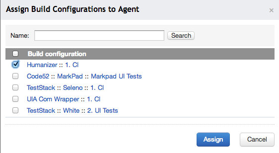 Assign configuration